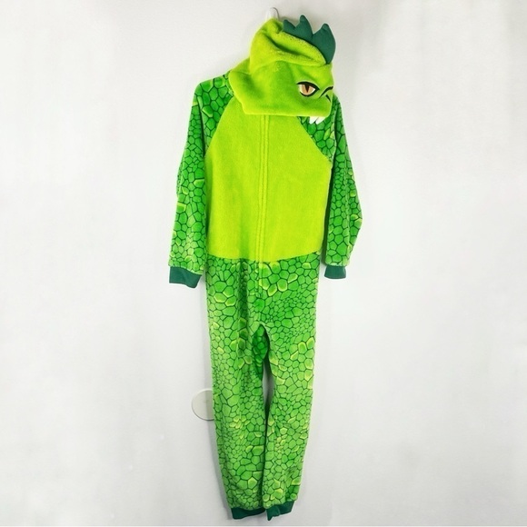 Saint Eve Kids Other - SAINT EVE KIDS Boys Neon Green Crocodile Hooded Onesie Size XS (5-6)